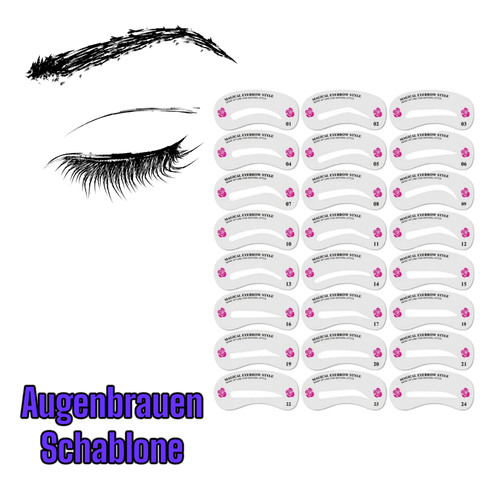 24x augenbrauen schablonen - augenbrauen,